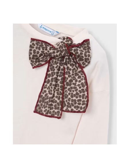 T-shirt m/l noeud leopard - Mayoral