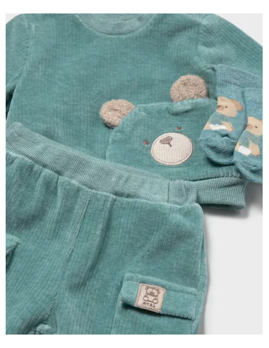 Survêtement ourson avec chaussettes nouveau-né - Mayoral