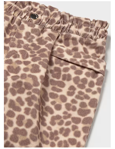 Pantalon en velours côtelé leopard - Mayoral
