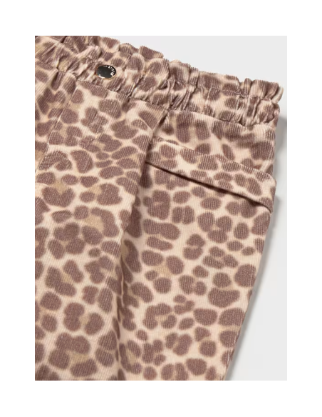 Pantalon en velours côtelé leopard - Mayoral