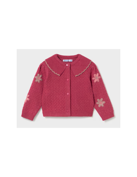 Cardigan tricot fleurs - Mayoral