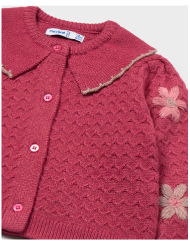 Cardigan tricot fleurs - Mayoral