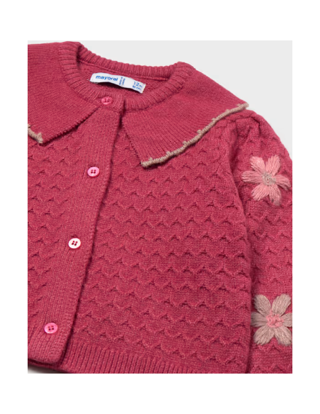 Cardigan tricot fleurs - Mayoral