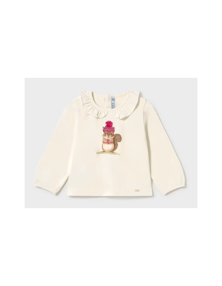 T-shirt col à volants bébé - Mayoral