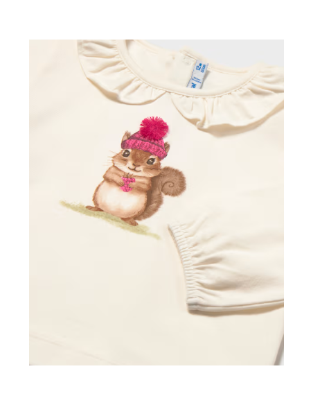 T-shirt col à volants bébé - Mayoral