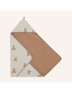Cape de bain teddy bear 75x75cm  GOTS - Jollein 2
