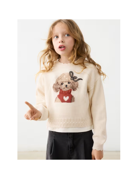 Pull intarsia fille - Mayoral