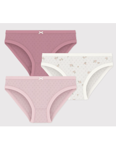 Lot de 3 culottes rose - Petit Bateau