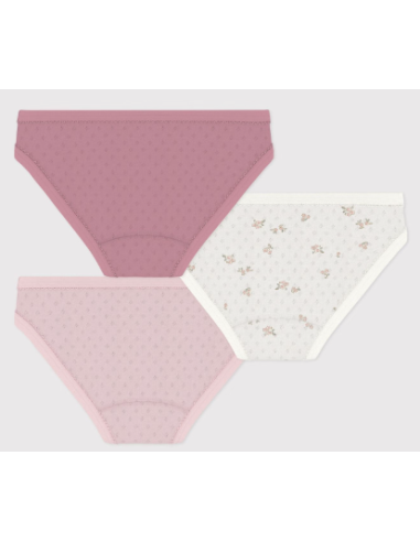 Lot de 3 culottes rose - Petit Bateau