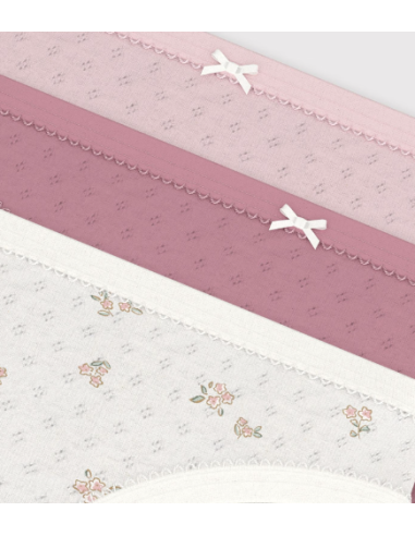 Lot de 3 culottes rose - Petit Bateau