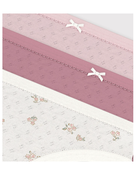 Lot de 3 culottes rose - Petit Bateau