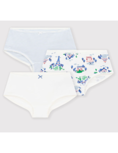 Lot de 3 shorties Paris - Petit Bateau