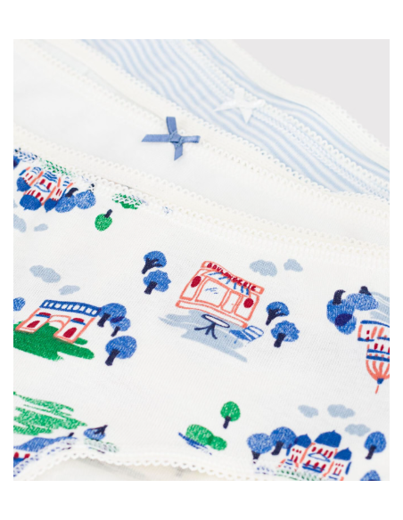 Lot de 3 shorties Paris - Petit Bateau