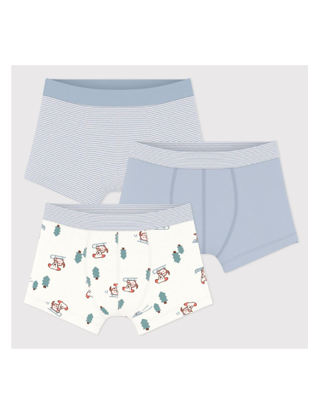 Lot de 3 Boxers chien - Petit Bateau