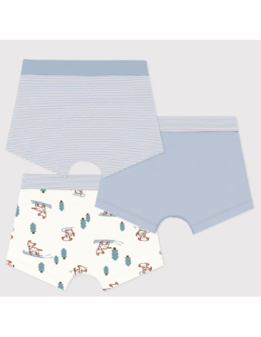 Lot de 3 Boxers chien - Petit Bateau