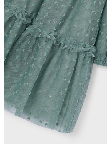 Robe tulle fantaisie vert laurier - Mayoral