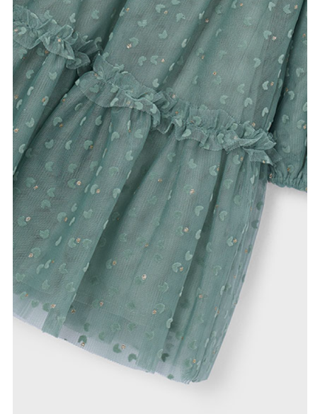 Robe tulle fantaisie vert laurier - Mayoral