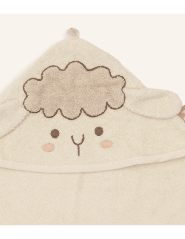 Cape de bain éponge 75x75cm sheep sonny - Jollein