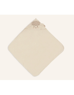 Cape de bain éponge 75x75cm sheep sonny - Jollein 534-514-68237 2