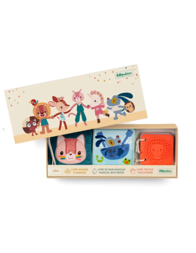 Set de 3 livres sensoriels jardin - Lilliputiens 83654