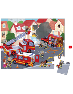 Puzzle pompiers 24 pieces - Janod j02605 2