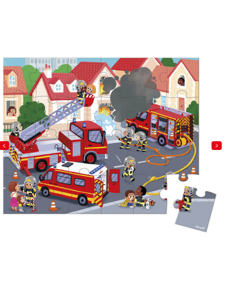 Puzzle pompiers 24 pieces - Janod