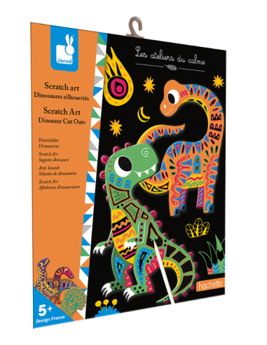 Kit créatif - Scratch art dinosaures - Janod j07889