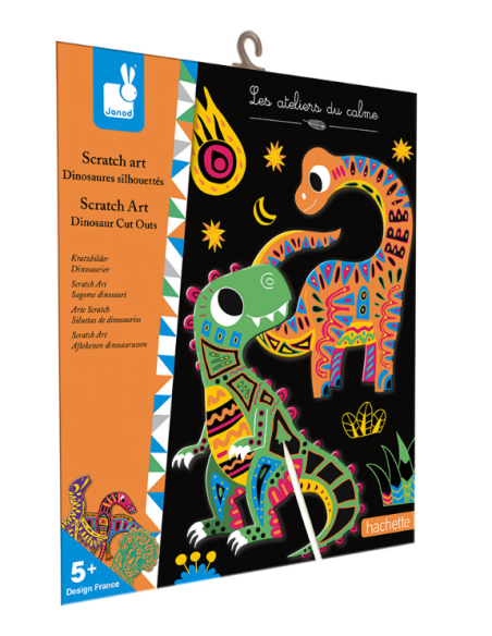 Kit créatif - Scratch art dinosaures - Janod j07889