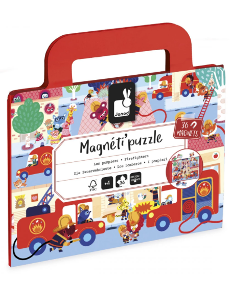 Magneti'puzzles pompiers - Janod j05417