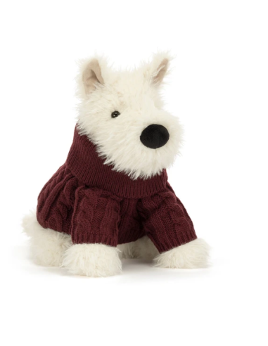 Peluche Monro Scottie dog "winter jumper" - Jellycat mun2jum