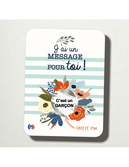 Carte à gratter "C'est une fille" - Gratte moi