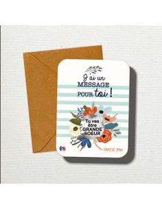 Carte à gratter "Tu vas être grande soeur" - Gratte moi