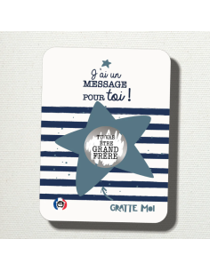Carte à gratter "Tu vas être grand frère" - Gratte moi