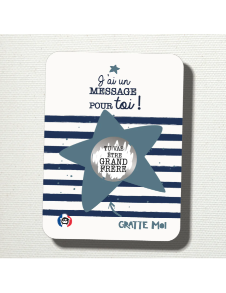 Carte à gratter "Tu vas être grand frère" - Gratte moi
