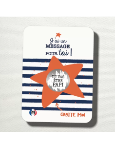 Carte à gratter "Tu vas être papi" - Gratte moi
