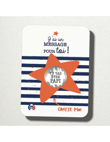 Carte à gratter "Tu vas être papi" - Gratte moi