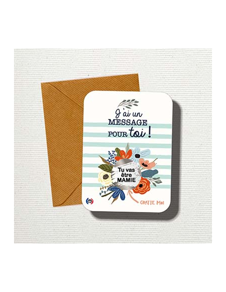 Carte à gratter "Tu vas être mamie" - Gratte moi