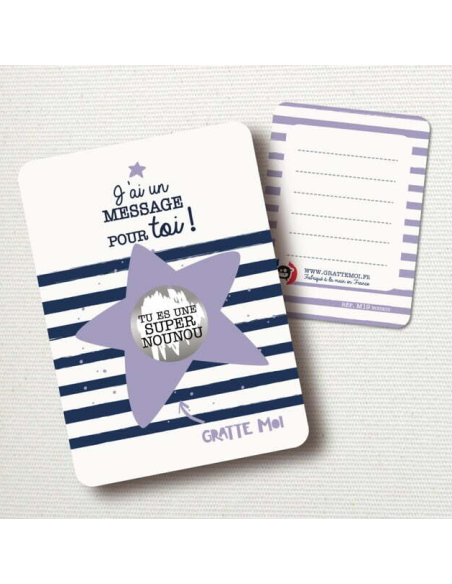 Carte à gratter "Tu es une super nounou" - Gratte moi