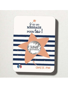 Carte à gratter "Tu es une super maîtresse" - Gratte moi