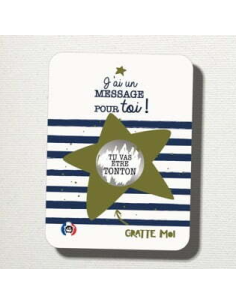 Carte à gratter duo "Tu vas être tatie/tonton" - Gratte moi 2