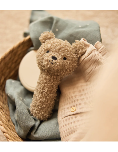 Hochet Teddy bear olive green - Jollein