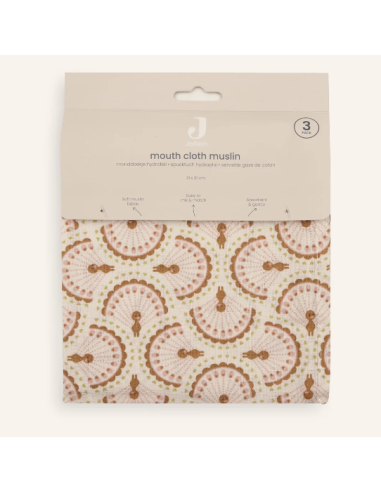 Serviette gaze de coton 31x31cm Soft plumes - Jollein 537-848-68200