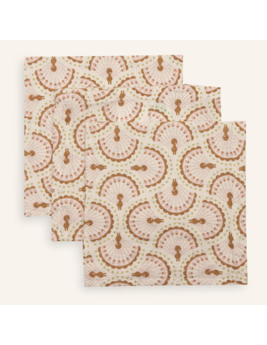 Serviette gaze de coton 31x31cm Soft plumes - Jollein