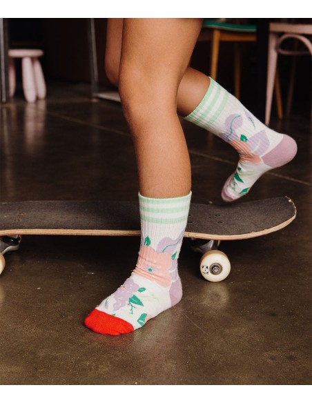 CHAUSSETTES IMPRIMÉ FLOWERS 1-2 ANS - (22-24)