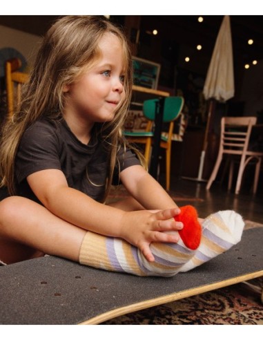 chaussettes imprimé violet - Hello hossy