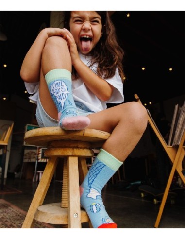 CHAUSSETTES IMPRIMÉ BLUE CREAM 7-9 ANS - (32-35)
