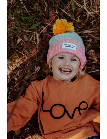 Bonnet block pastel 6ans hello hossy