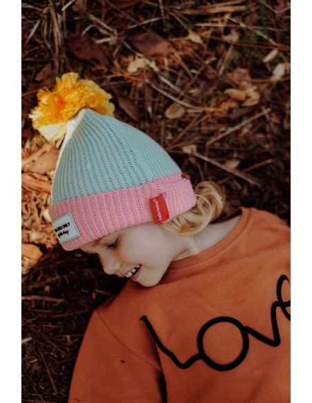 Bonnet block pastel 6ans hello hossy