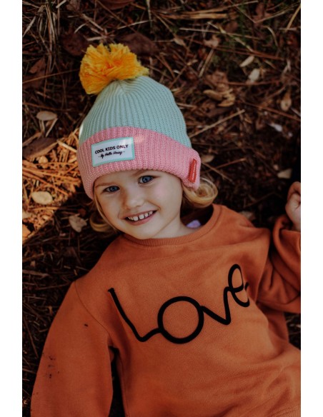 Bonnet block pastel 6ans hello hossy
