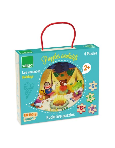 4 puzzles évolutifs vacances - Vilac